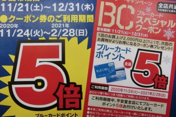 ブルーカードスペシャルクーポン券